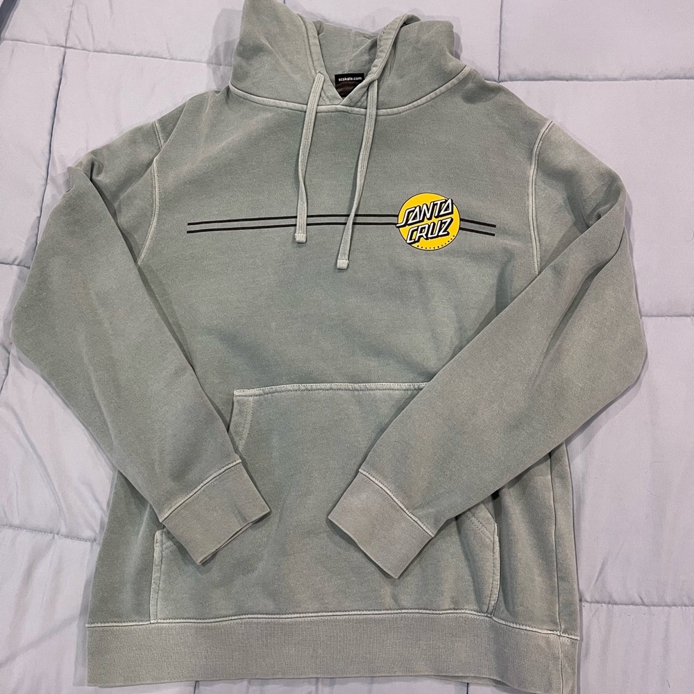 faded green santa cruz hoodie